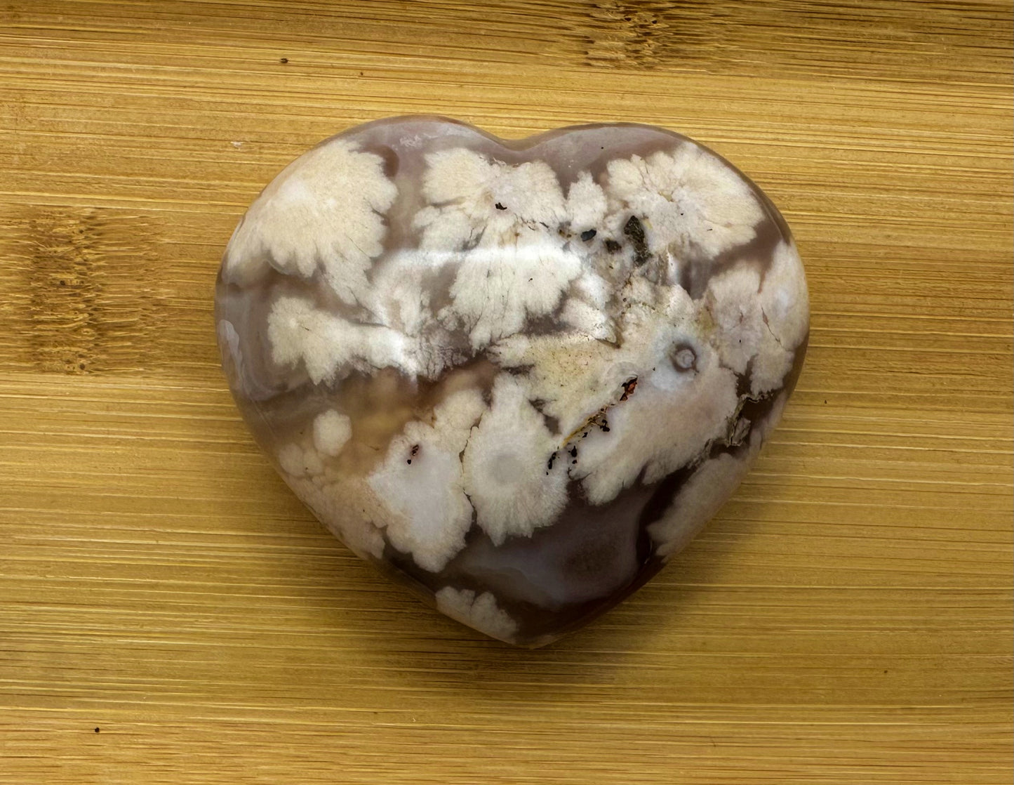 Flower Agate Heart