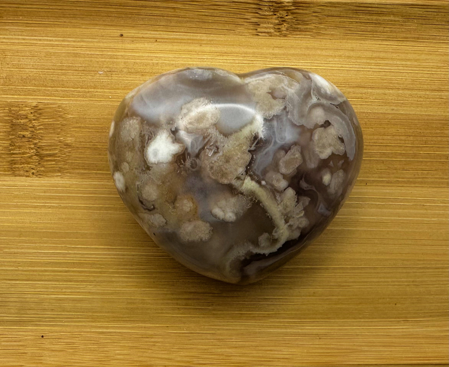 Flower Agate Heart