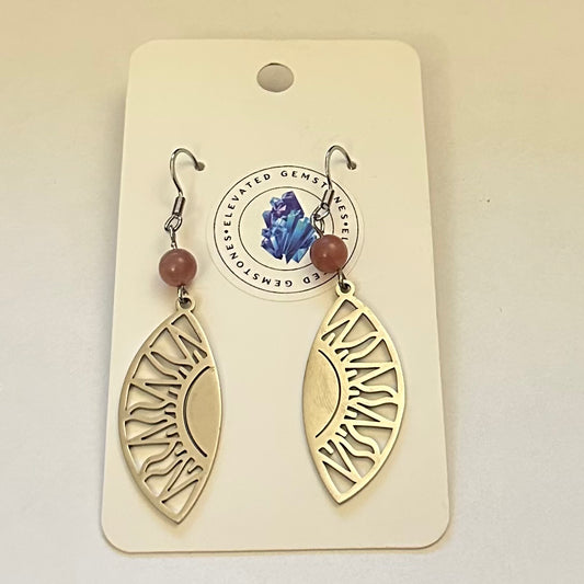 Sunstone Teardrop Sun Earrings