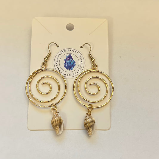 Spiral Conch Earrings