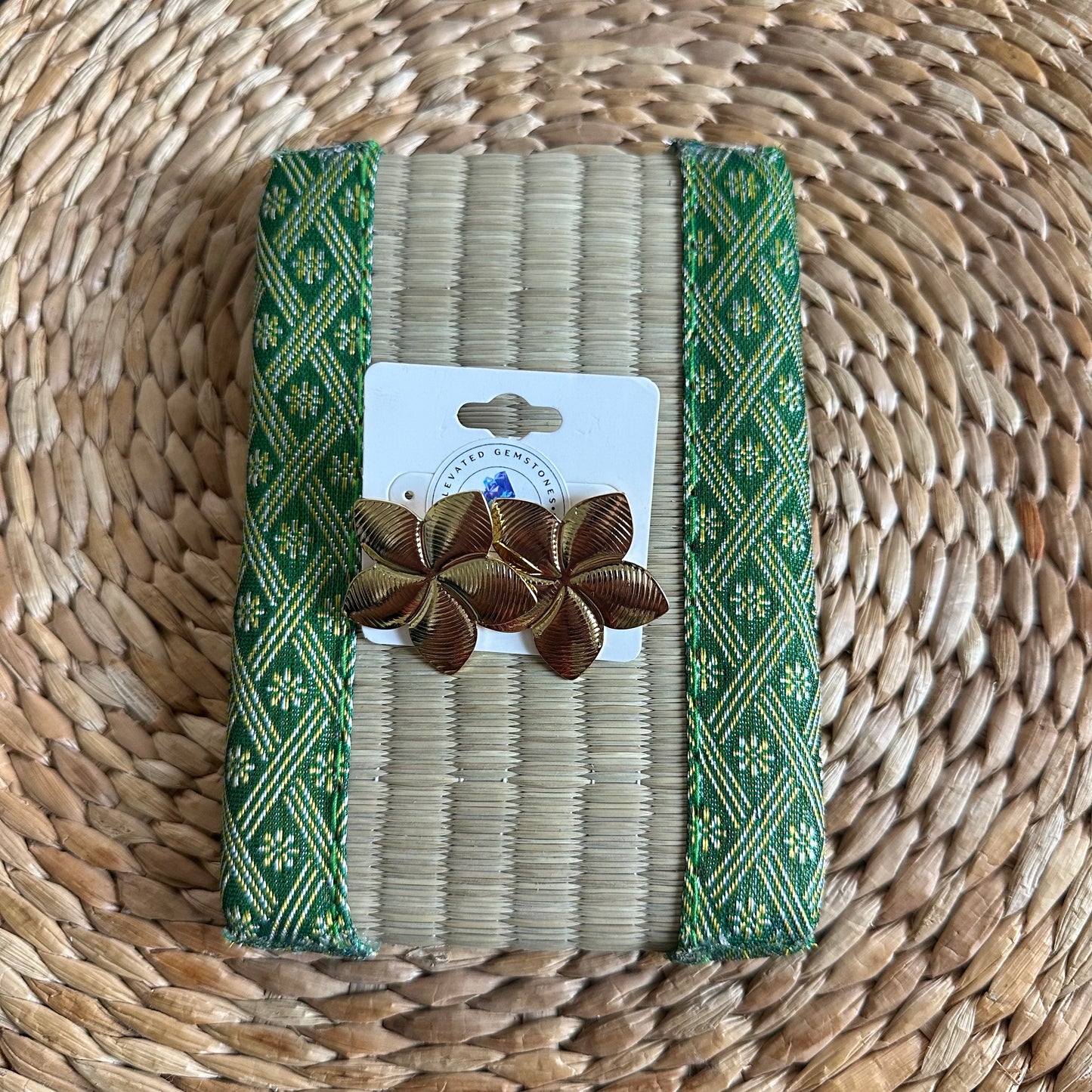 Gold Plumeria Earring