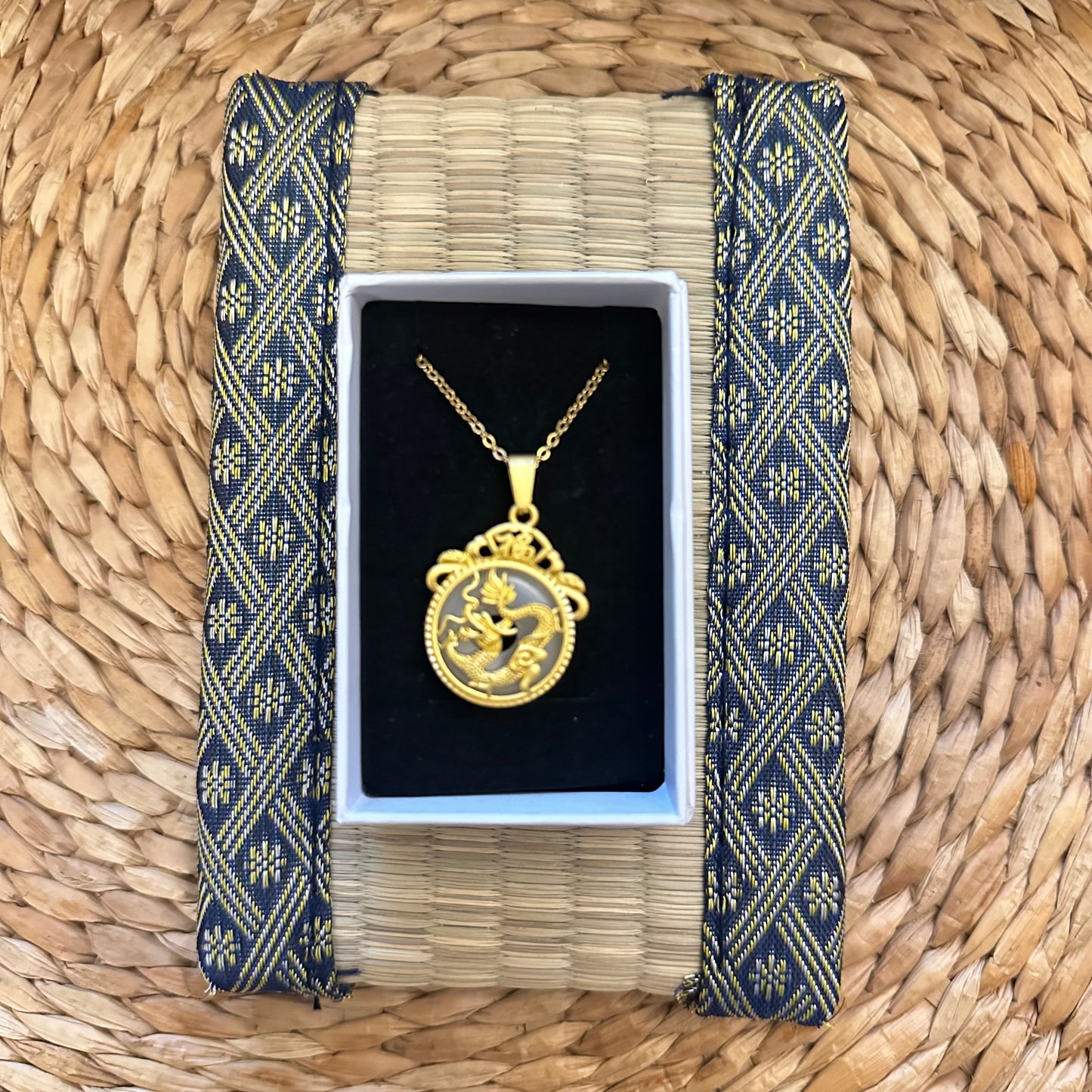 Gold Dragon Pendant Necklace