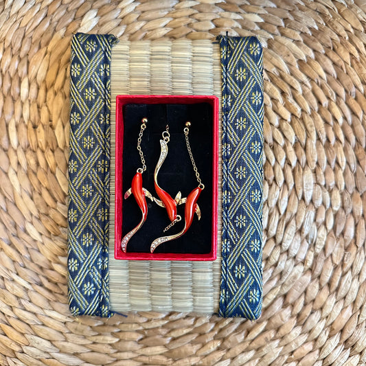 Red Fish Jewelry Set