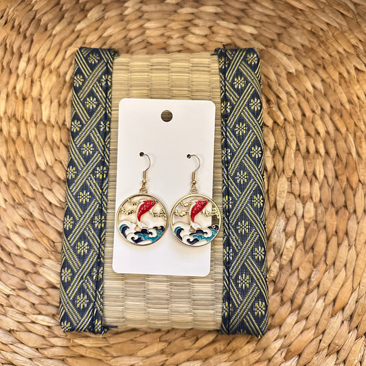 Red Koi Fish Earrings