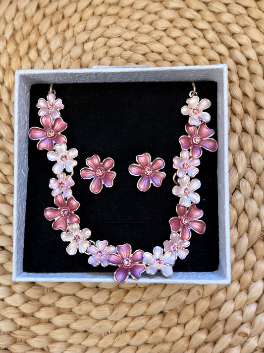 Cherry Blossom Necklace Set