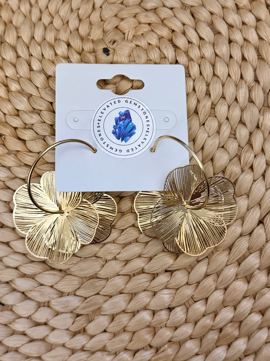 Double Petal Flower Earrings
