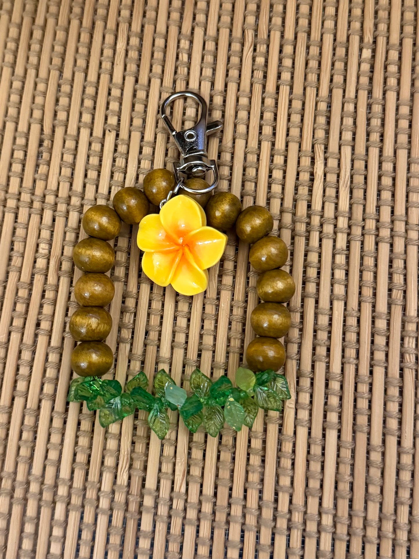 Green Fern Pua Lei Keychain