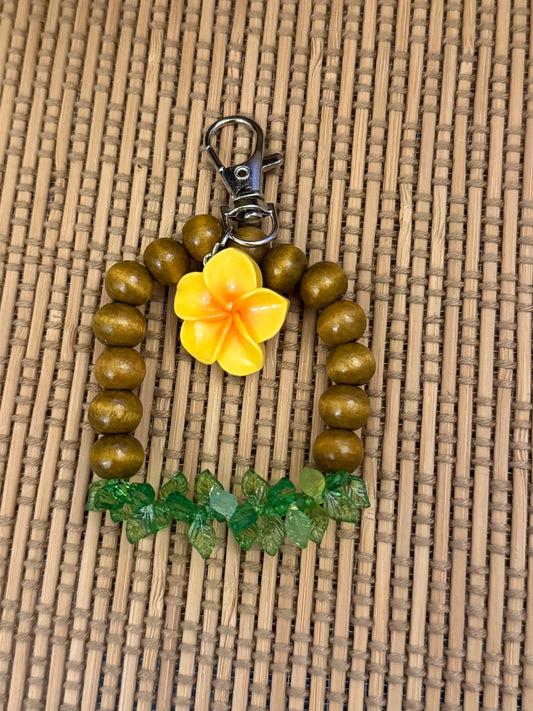 Green Fern Pua Lei Keychain