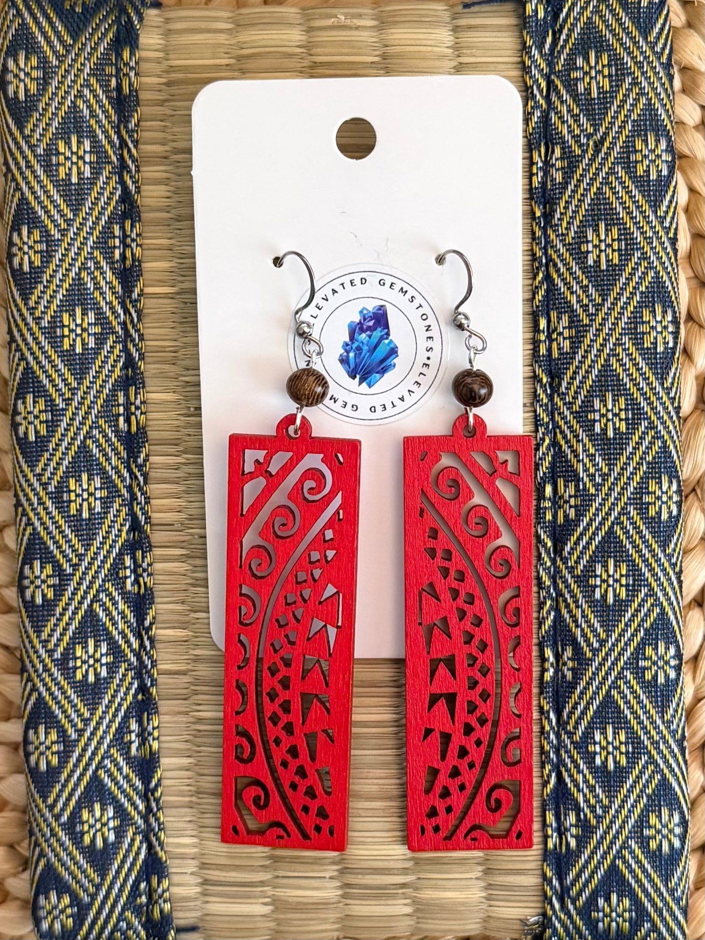 Filipino Wood Bead Earrings