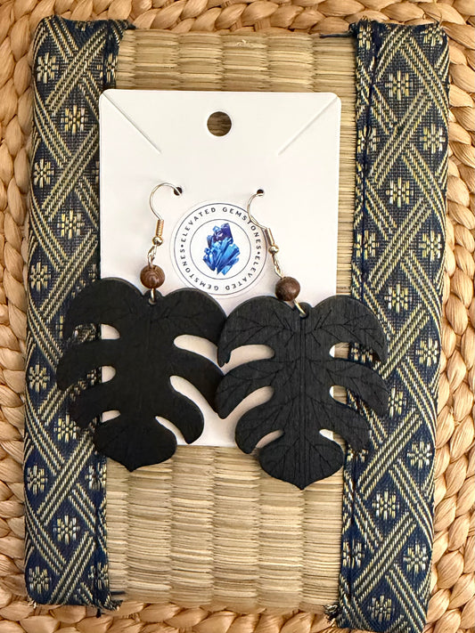 Black Maple Wood Earrings