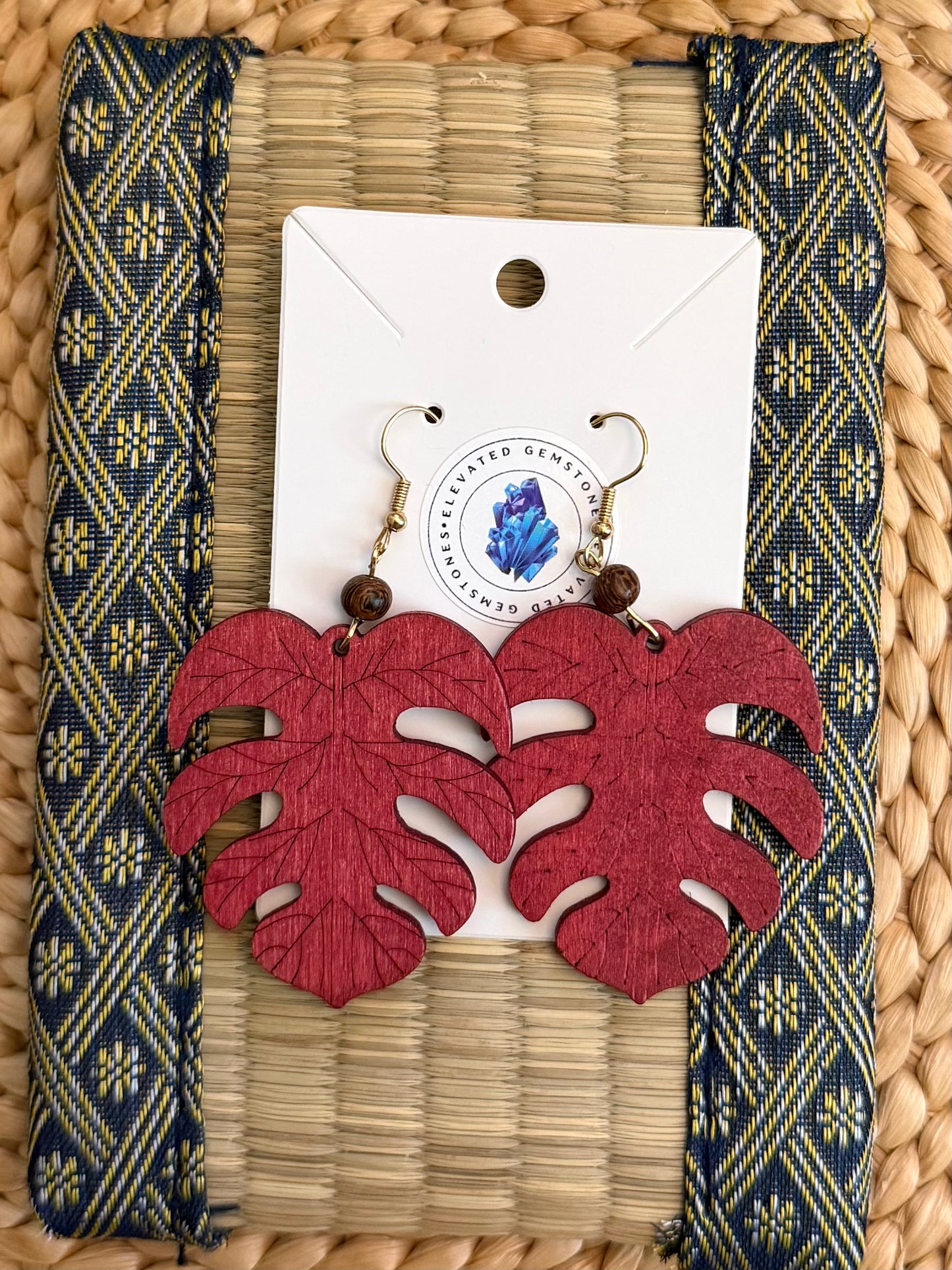 Red Maple Wood Earrings