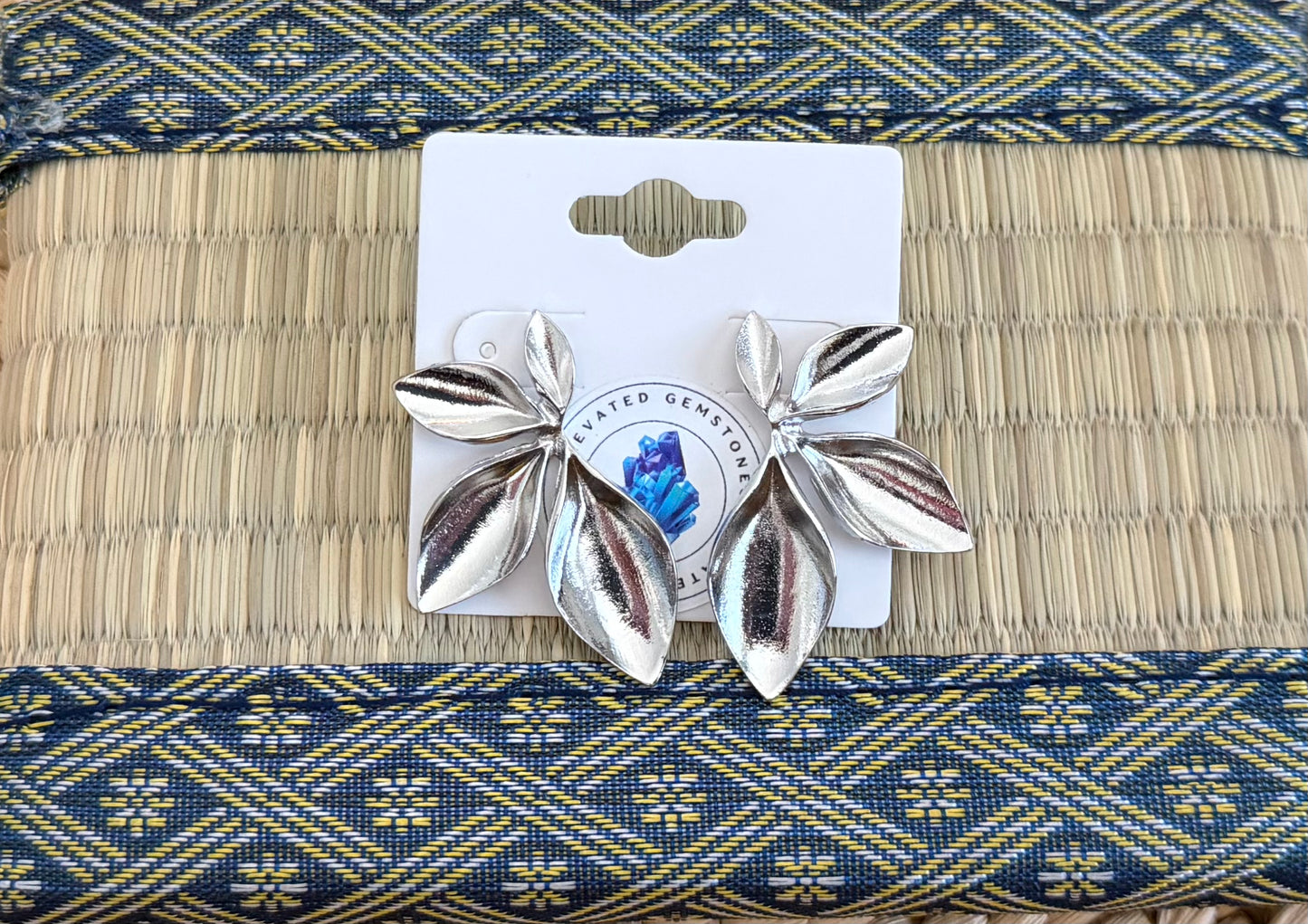 Three Flower Big Earrings