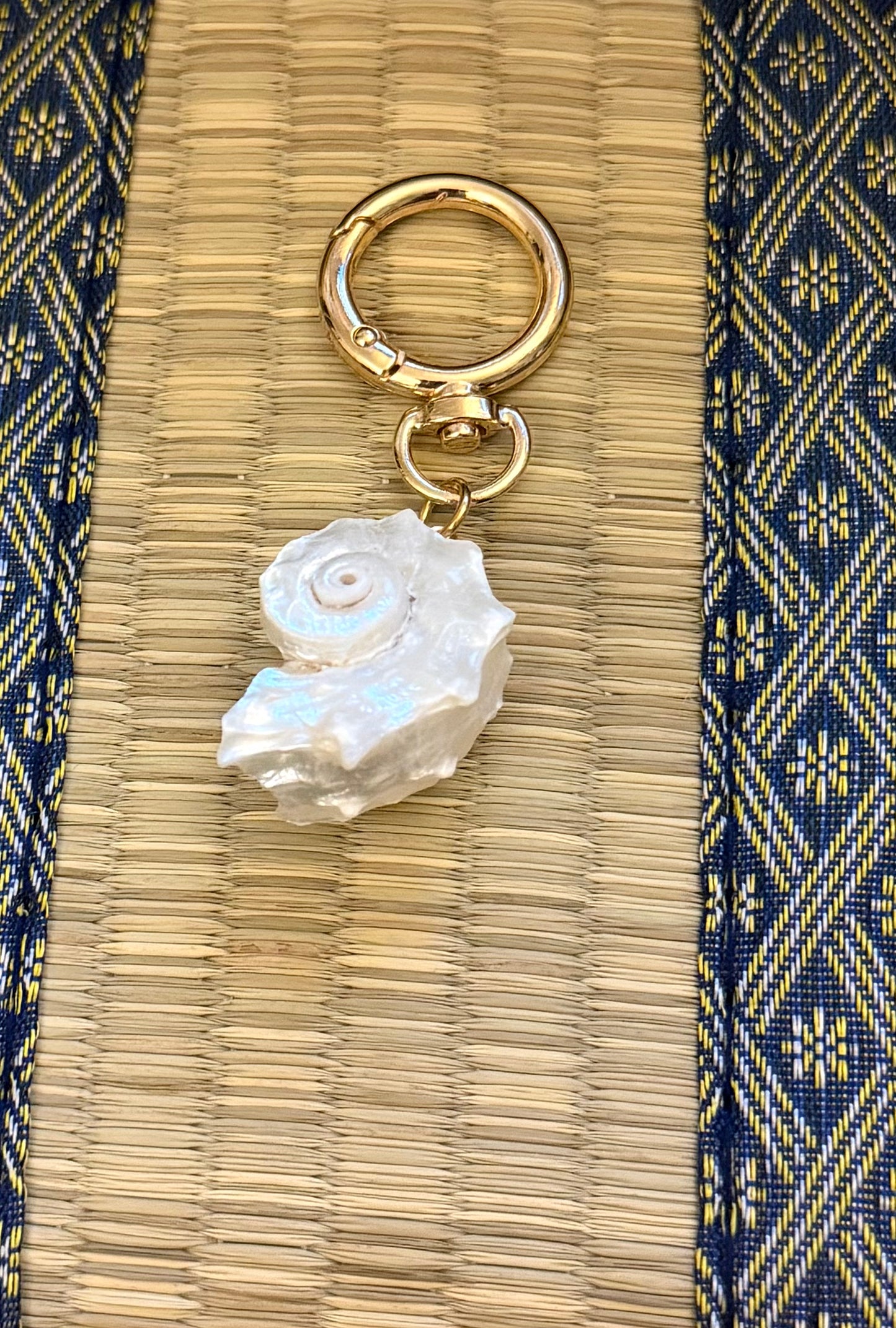 Pearl Delphinula Keychain