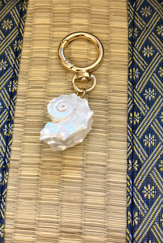 Pearl Delphinula Keychain