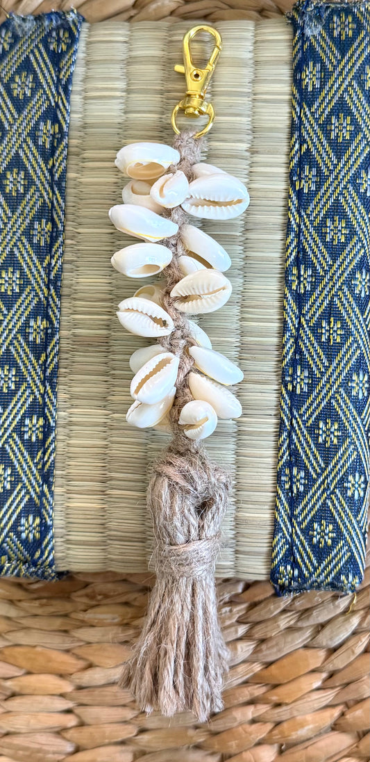 Cowrie Shell Tassel Bag Chain