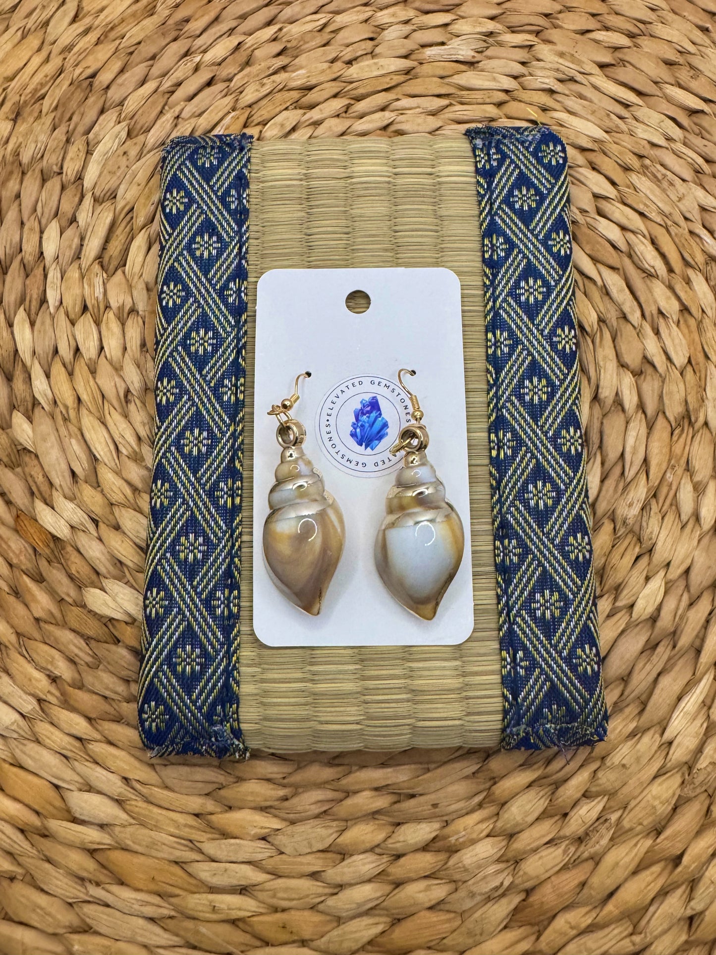 Conch Shell Gold Earrings
