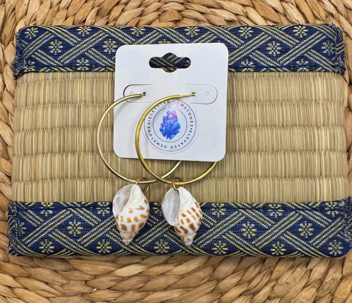 Conch Shell Hoop Earrings