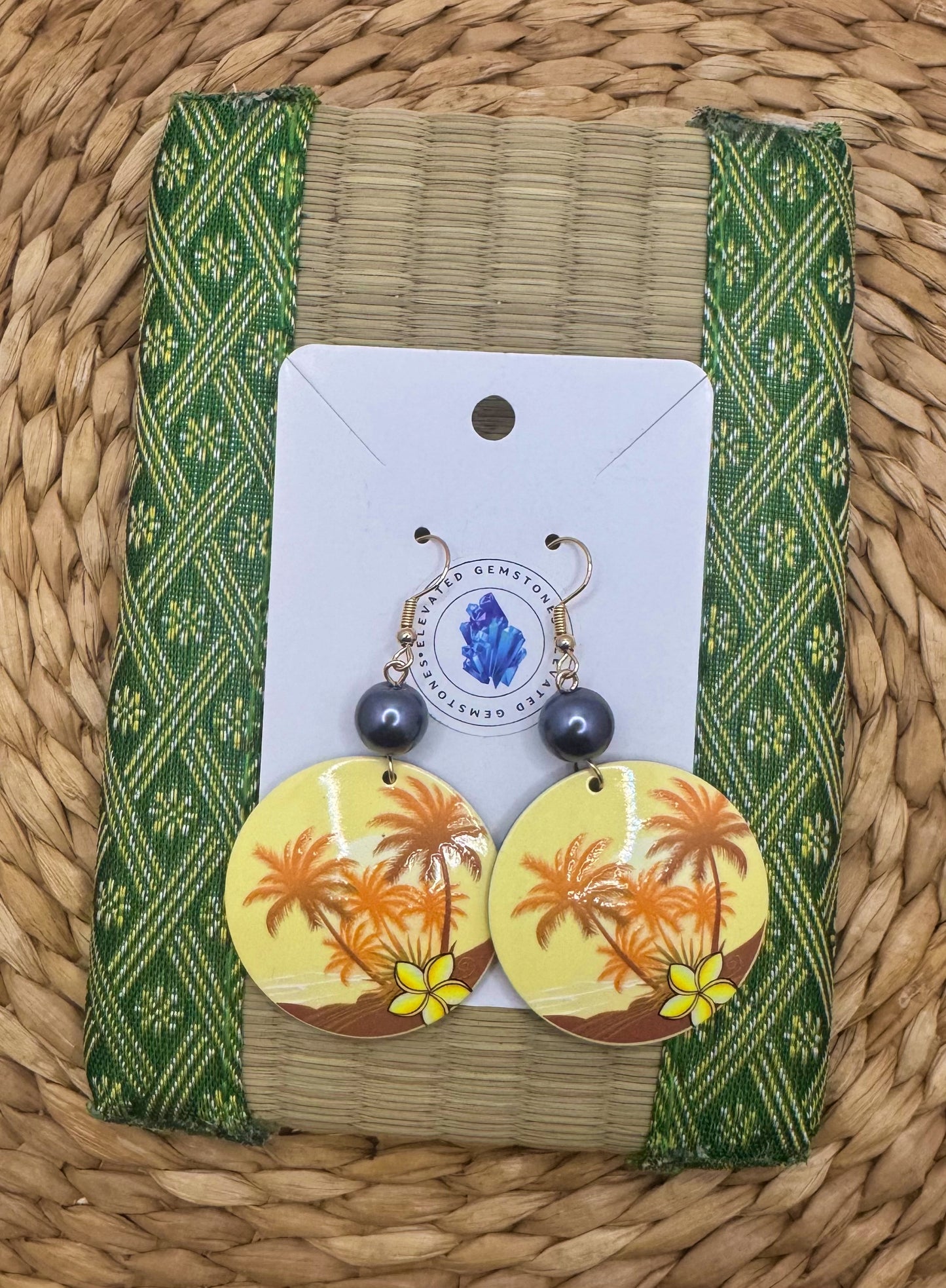 Palm Tree Round Earring