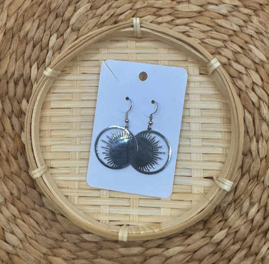 Stainless Steel Sun Earrings