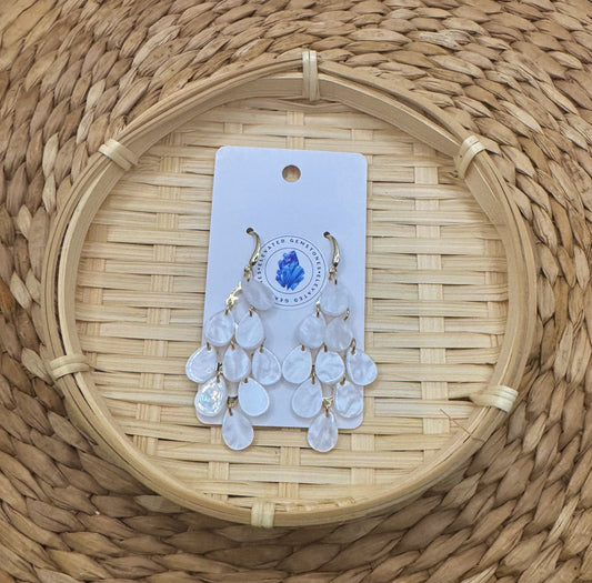 White Shell Teardrop Earring