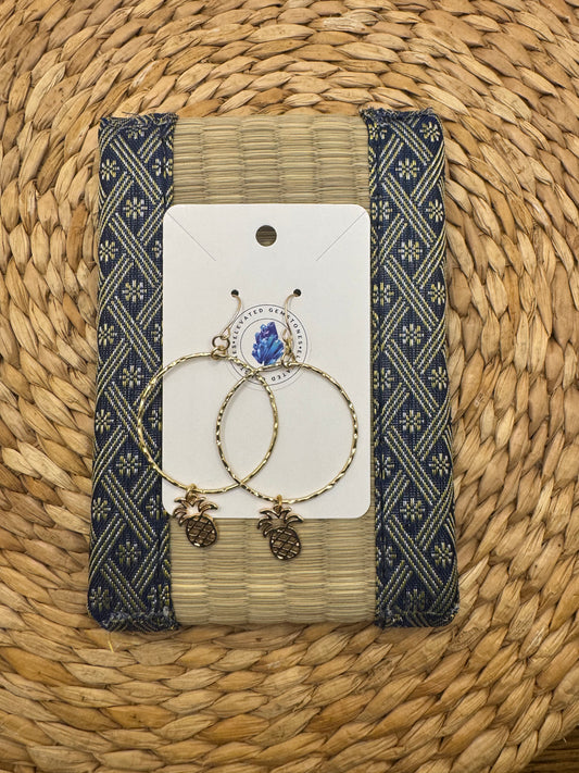 Pineapple Hoop Earrings