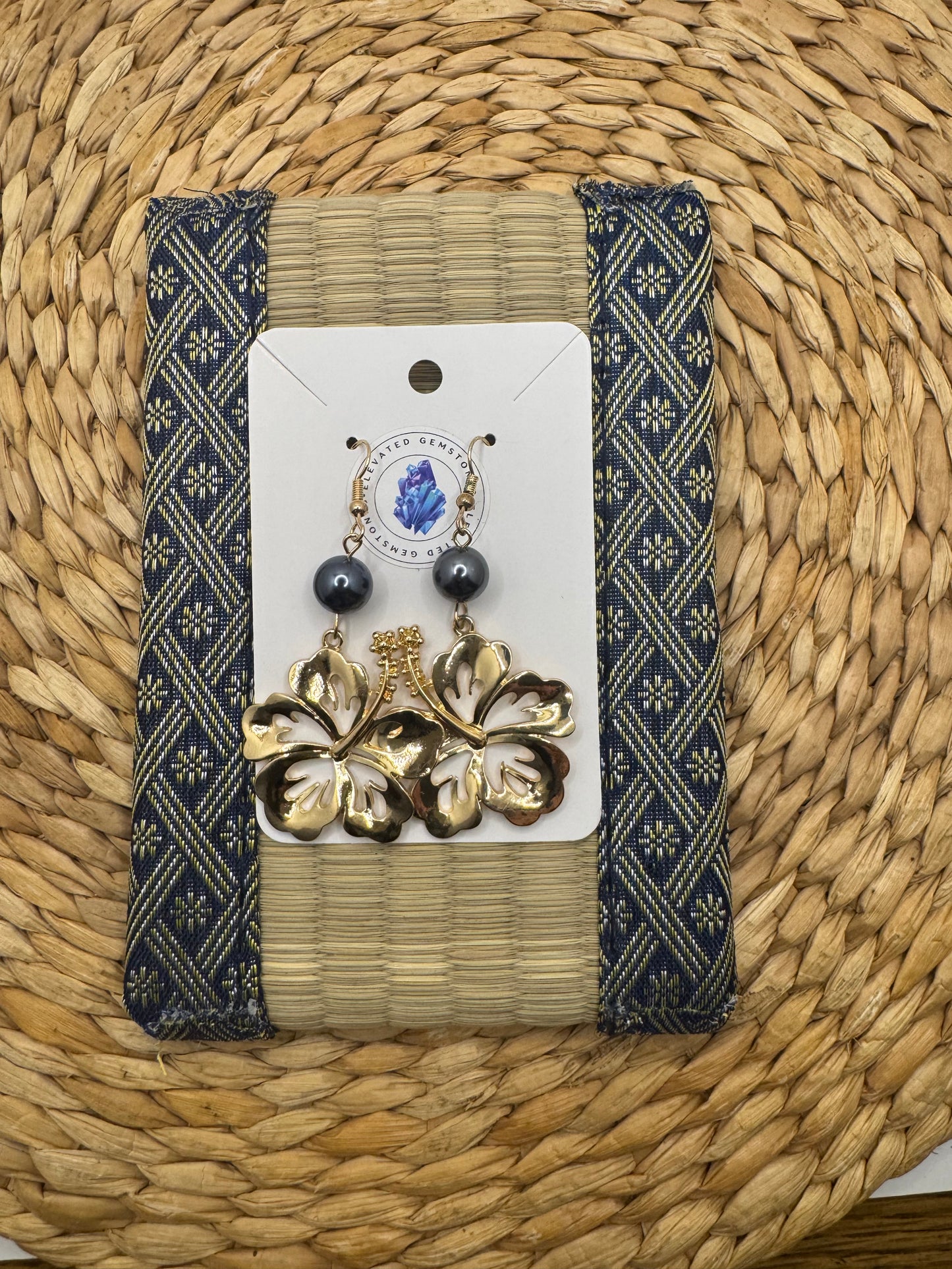 Pearl Plumeria Earrings