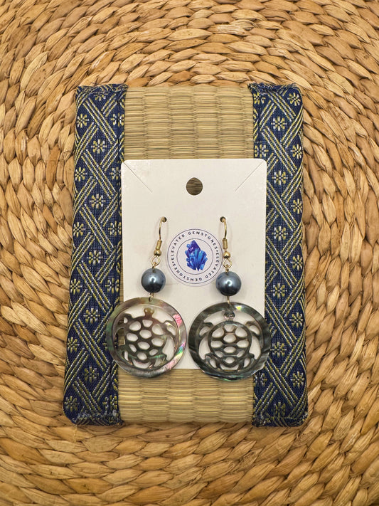 Shell Turtle Earrings