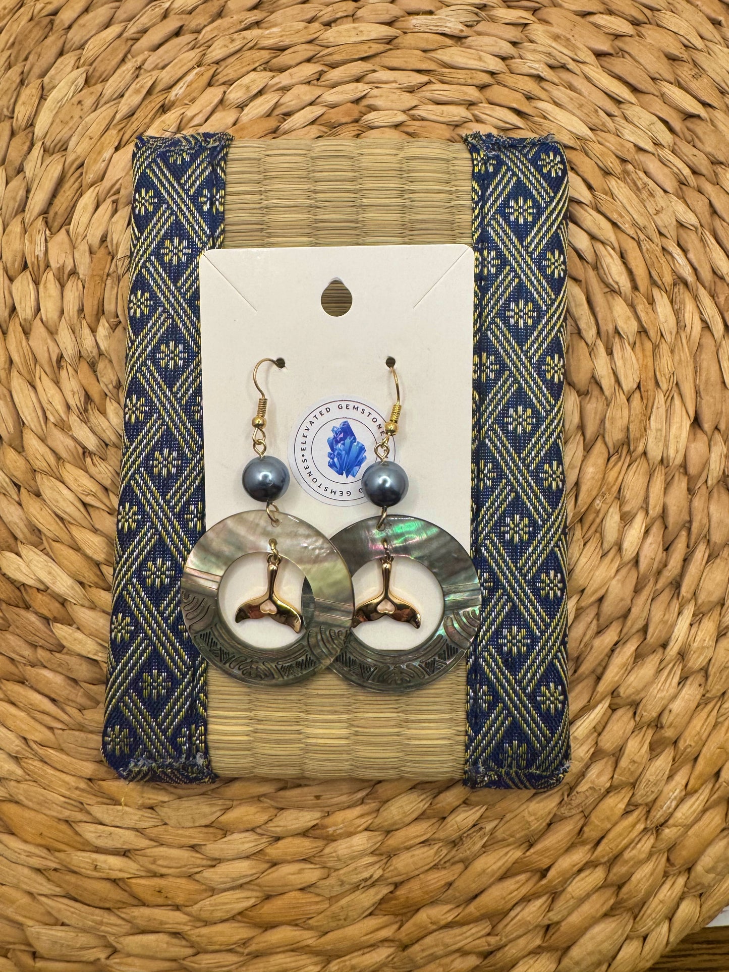 Black Shell Mermaid Tail Earring