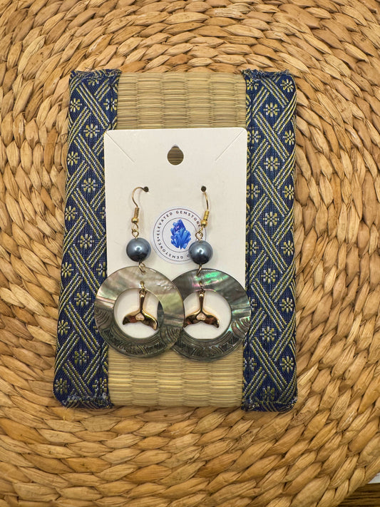 Black Shell Mermaid Tail Earring