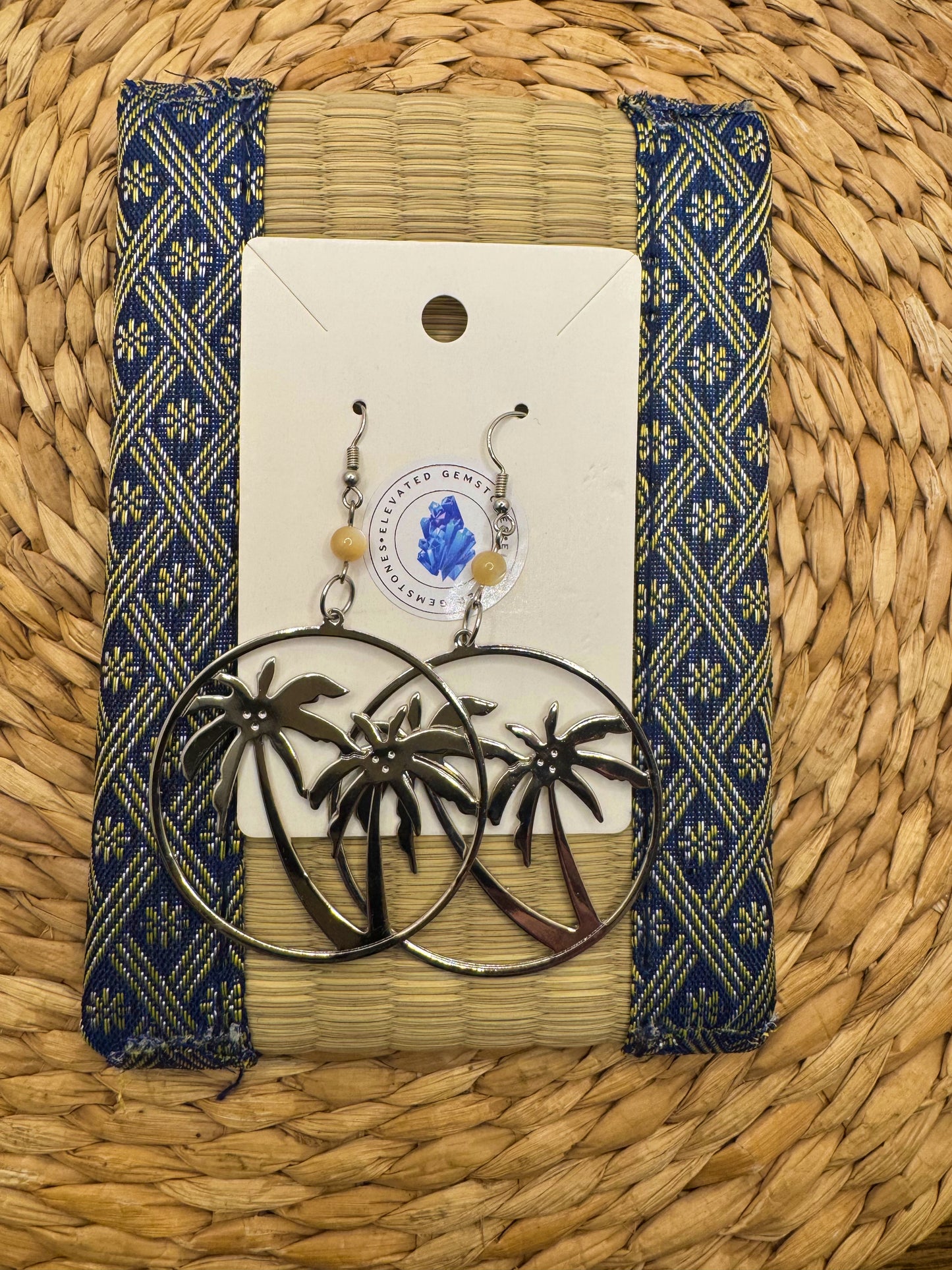 Mother of Pearl Coconut Tree Earrings