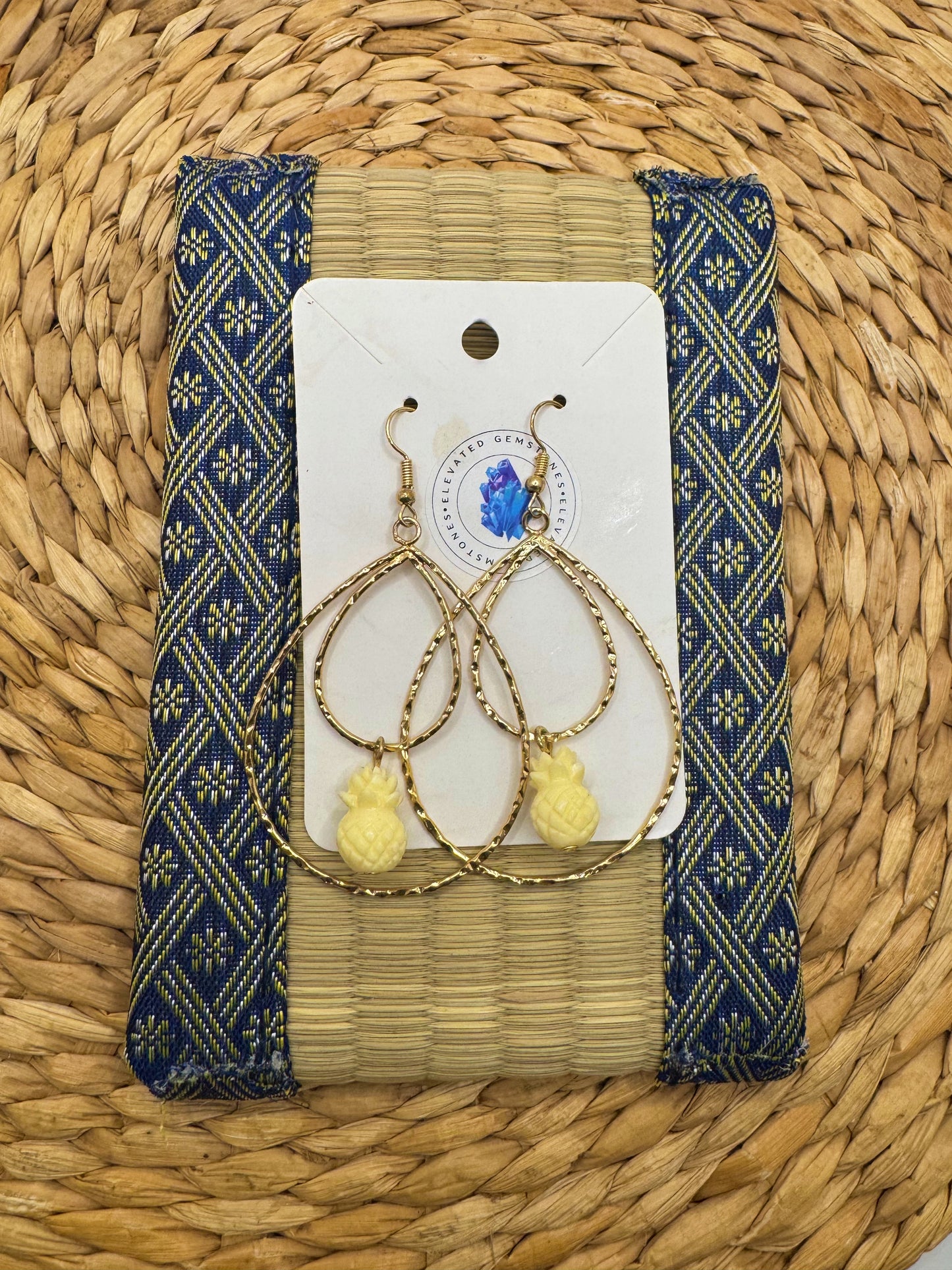 Pineapple Tear Drop Earrings