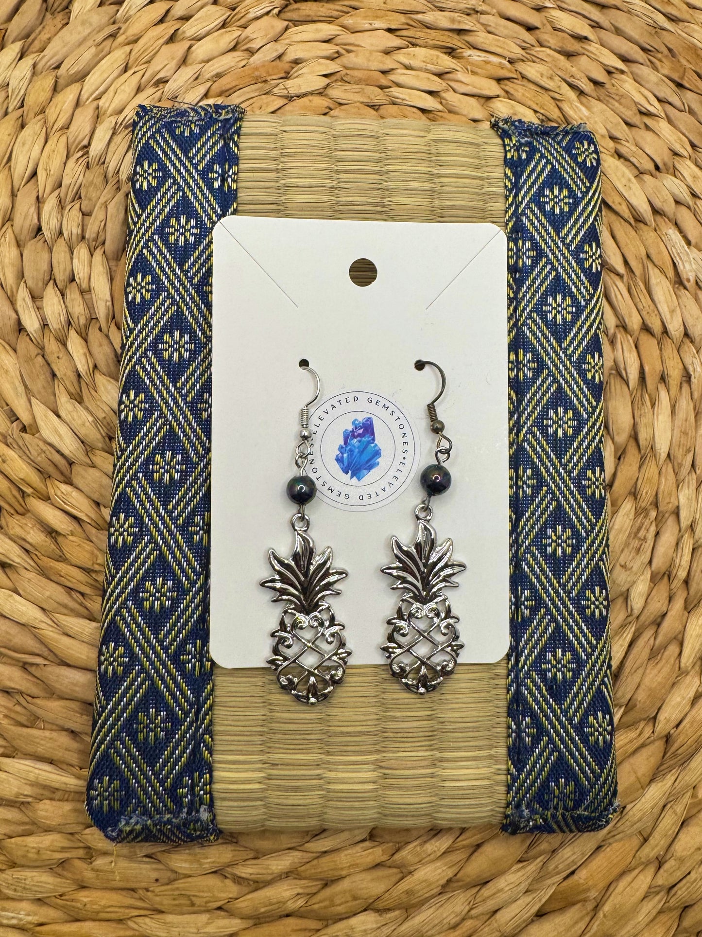 Pineapple Peacock Earrings