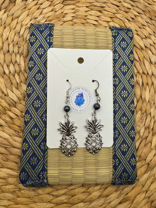 Pineapple Peacock Earrings