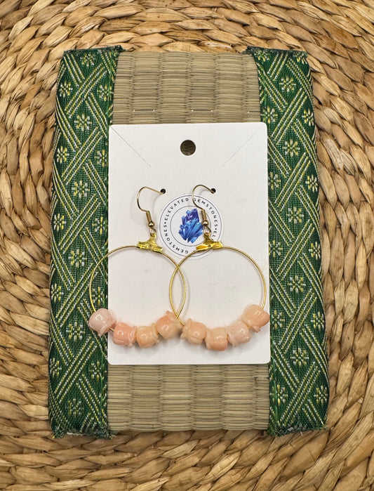 Crown Flower Hoop Earrings