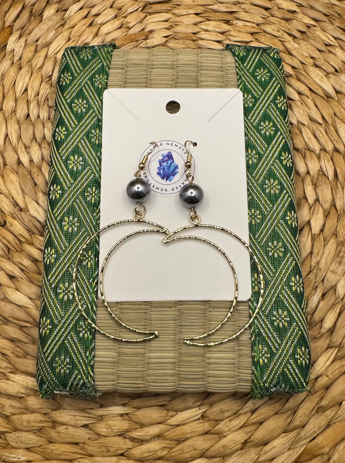 Half Moon Pearl Earrings