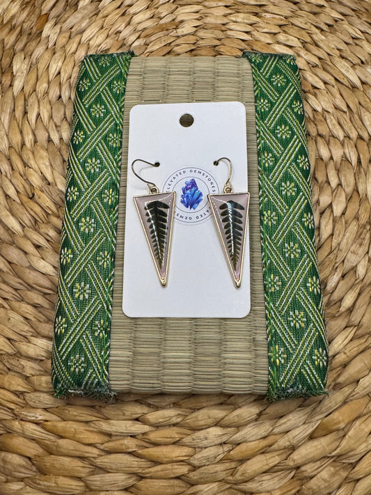 Triangular Leaf Earring
