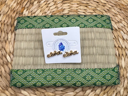 Gold Aloha Stud Earrings