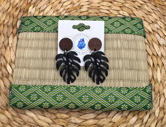 Monstera Earrings