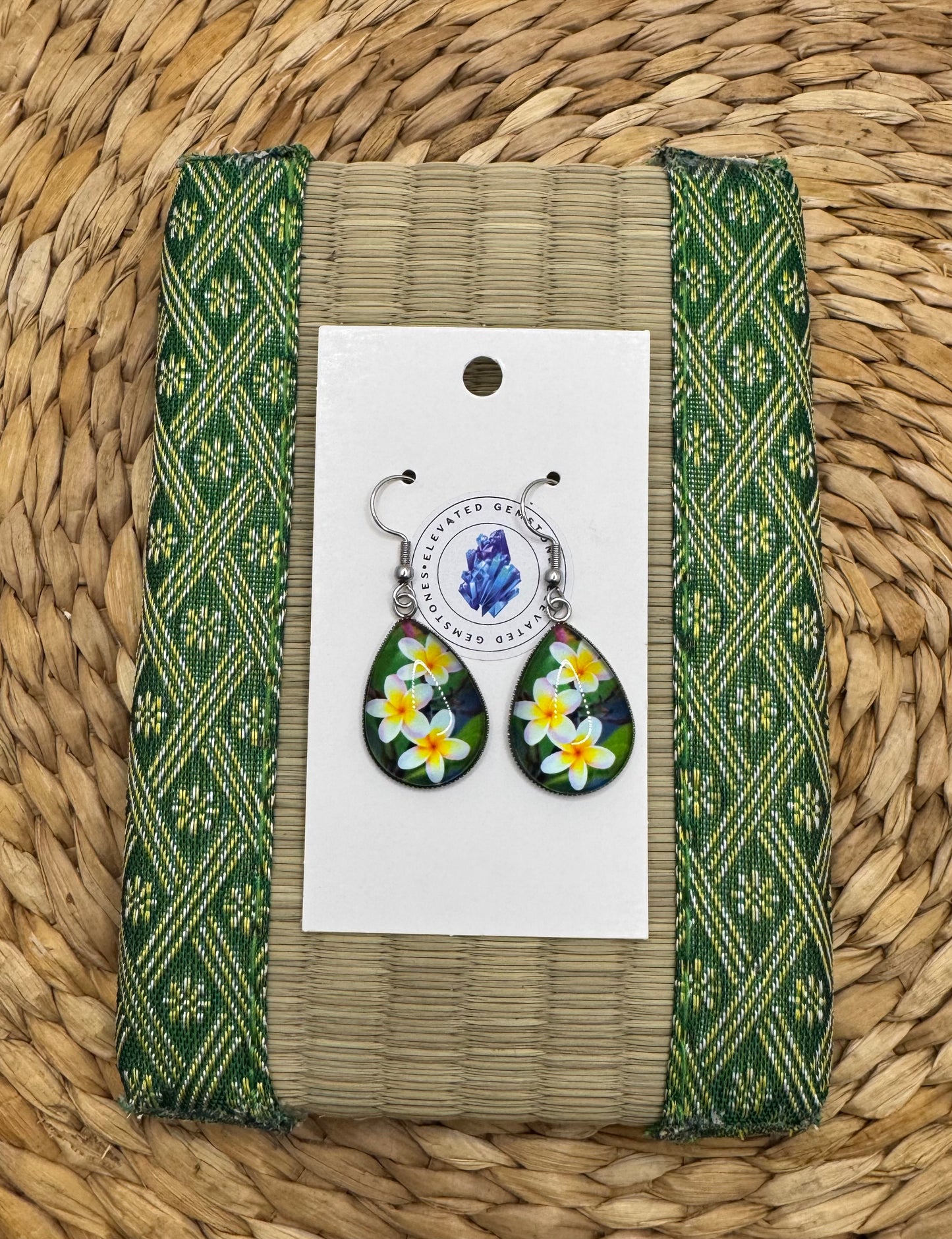 Teardrop Three Flower Earrings