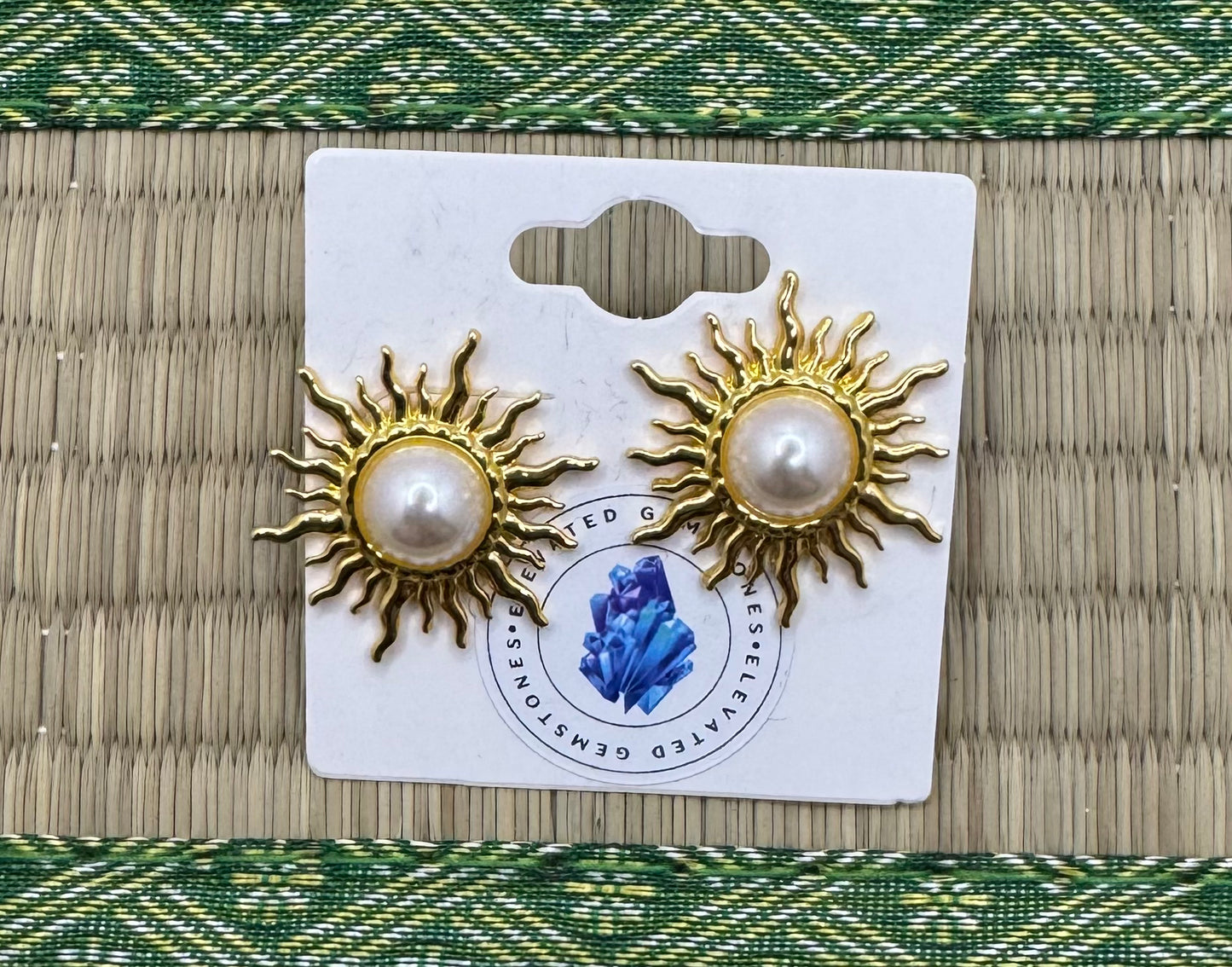 Pearl Sunburst Earrings