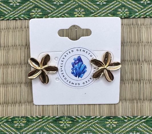 Plumeria Stud Earrings