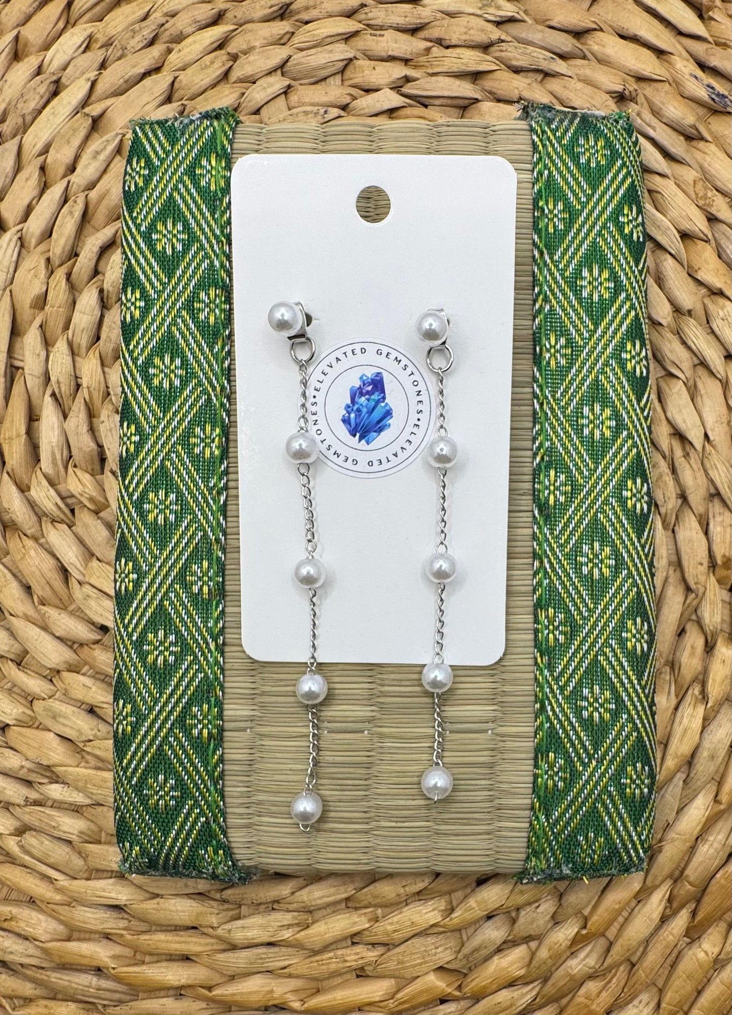 White Pearl Drop Earrings