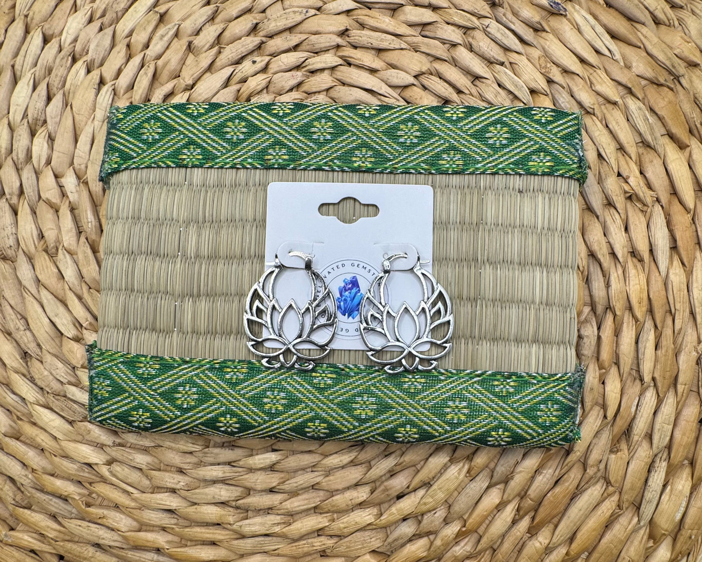 Lotus Hoop Earrings