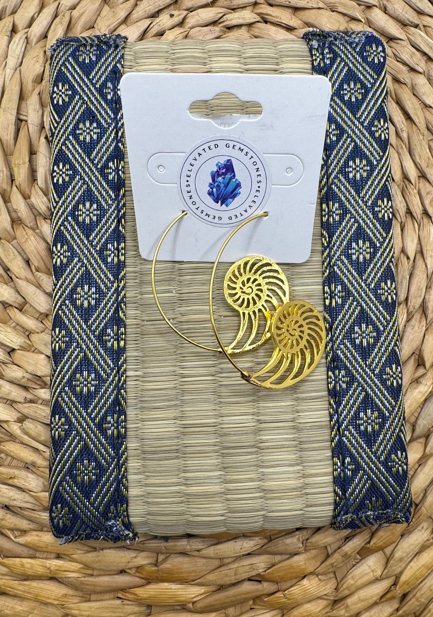 Ammonite Hoop Earrings