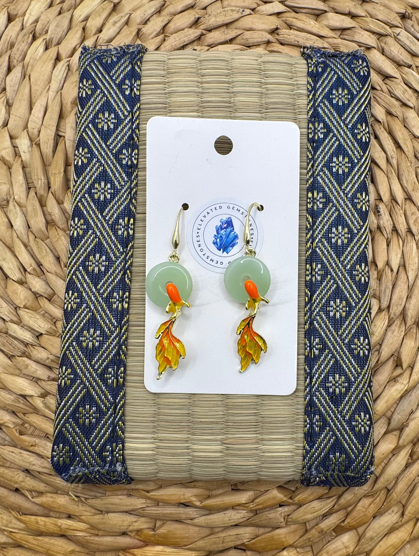 Orange Koi Fish Earrings