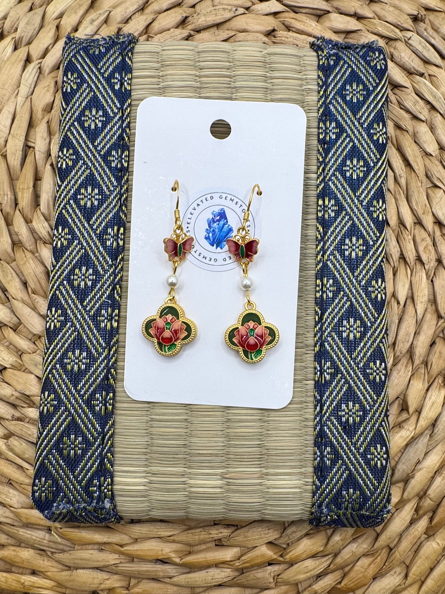 Butterfly Floral Earrings
