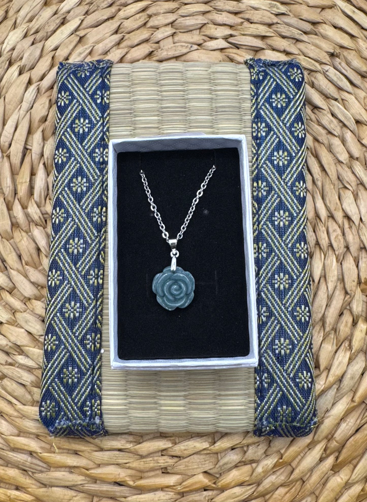 Jade Flower Necklace 20
