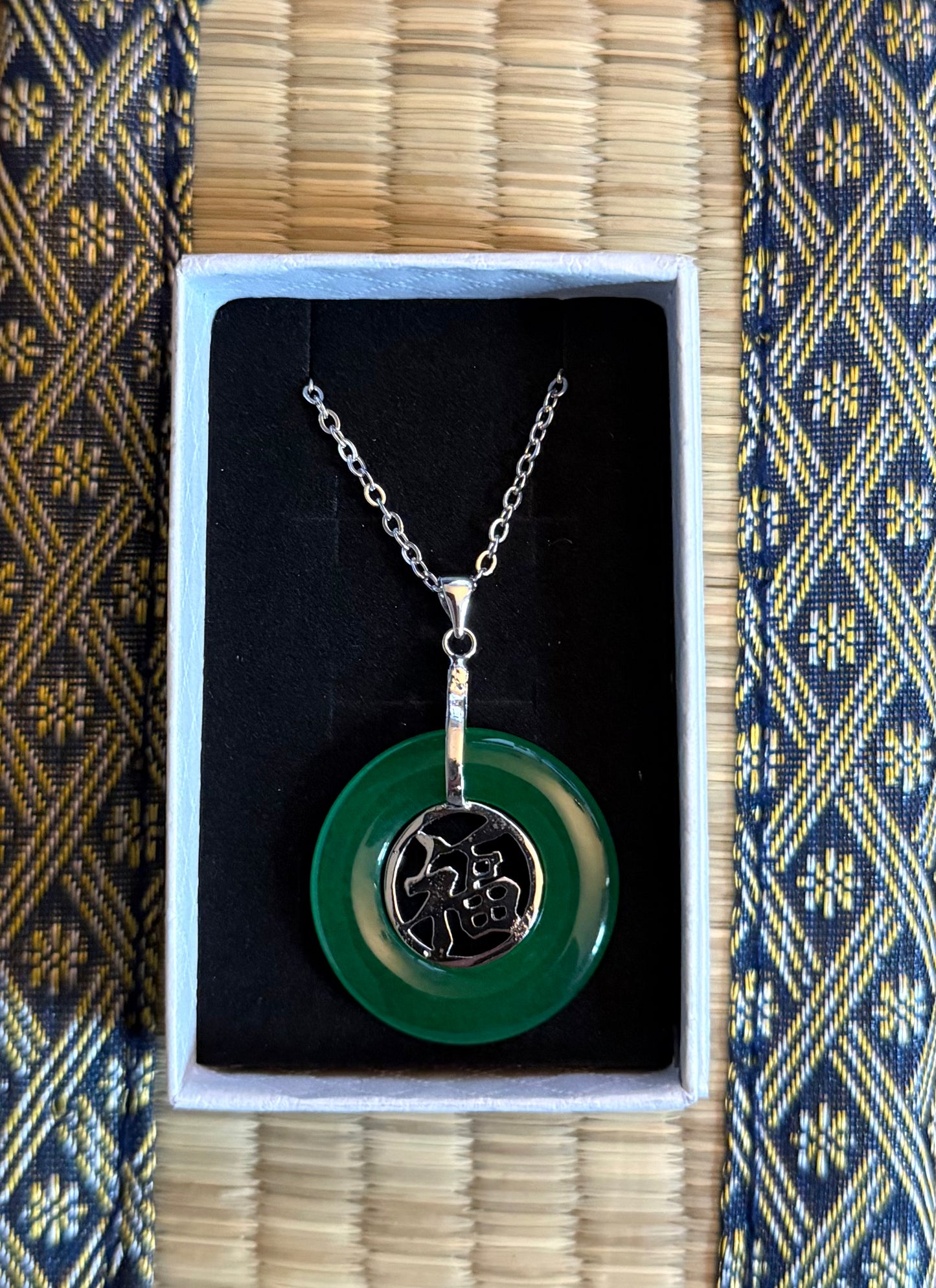 Lucky Jade Circle Necklace
