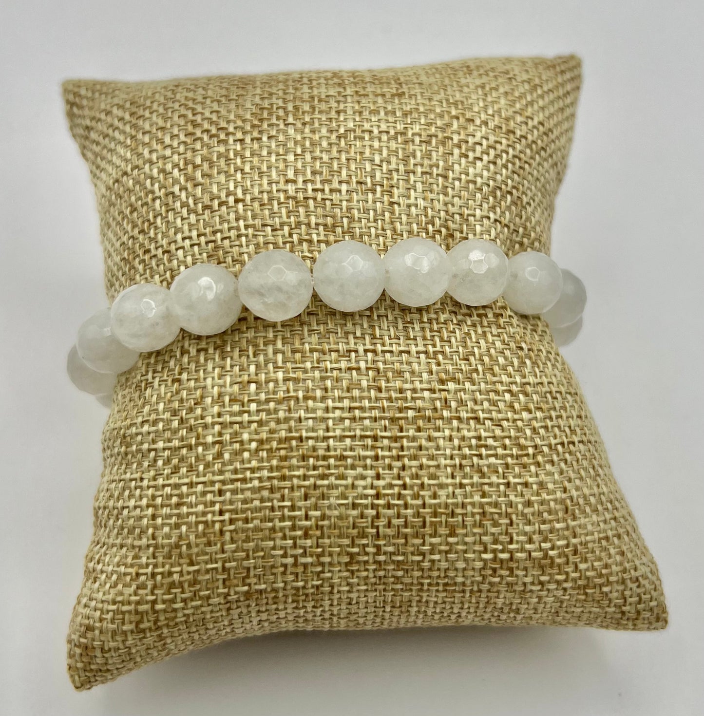 Jade- White Faceted