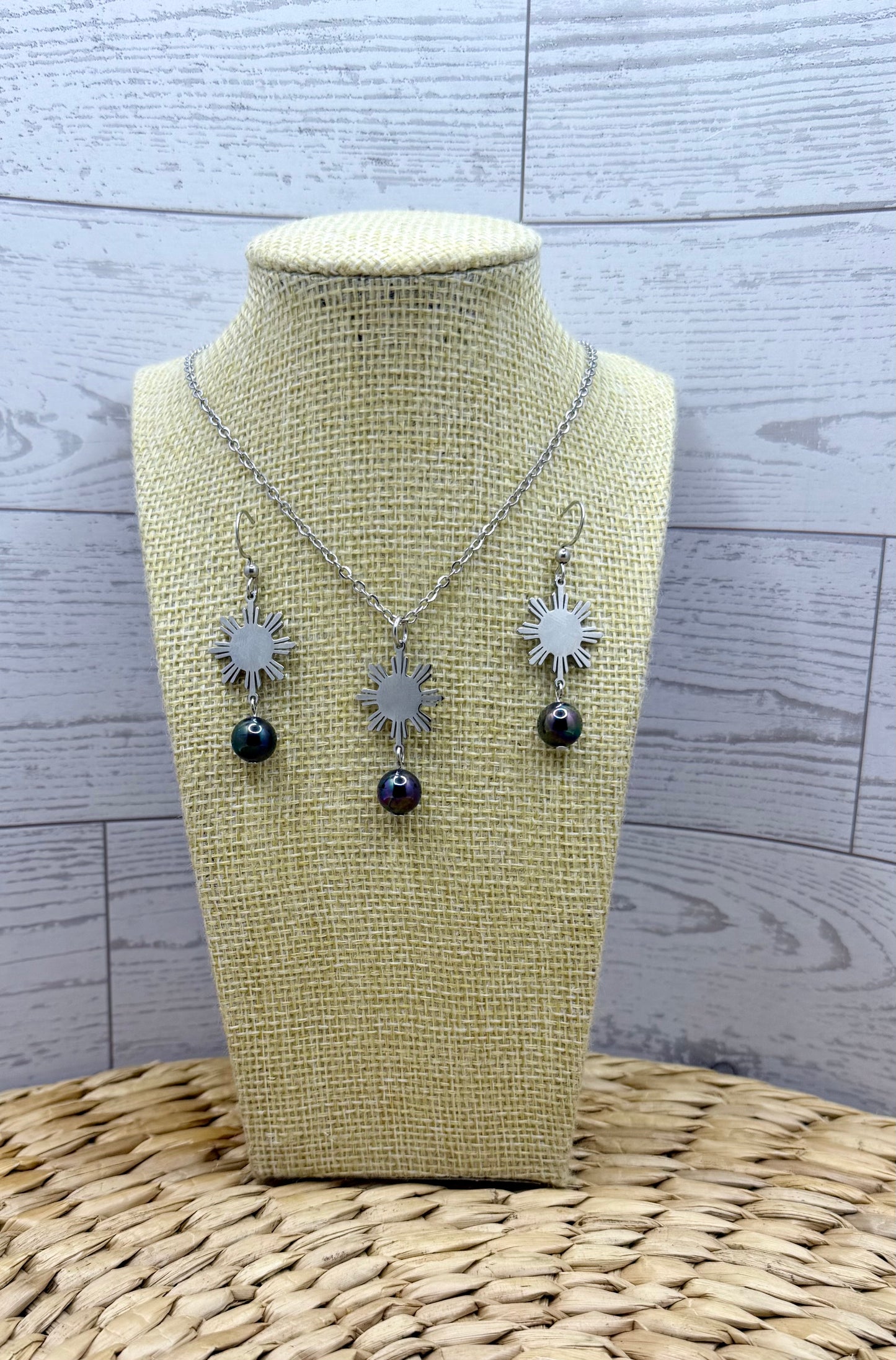 Philippine Sun Peacock Pearl Jewelry Set